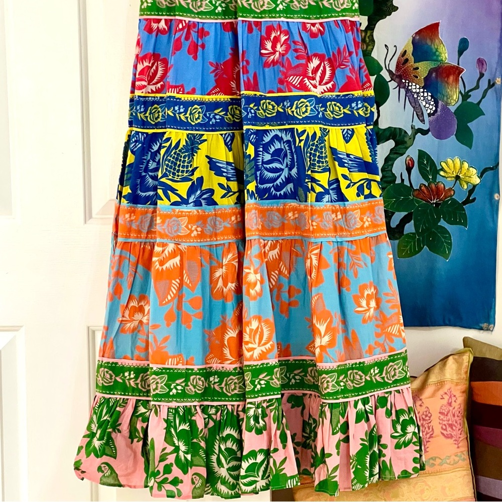πΊπHPππΊ NWT Farm Rio Lace Garden Mix Midi Dress - Picture 12 of 16